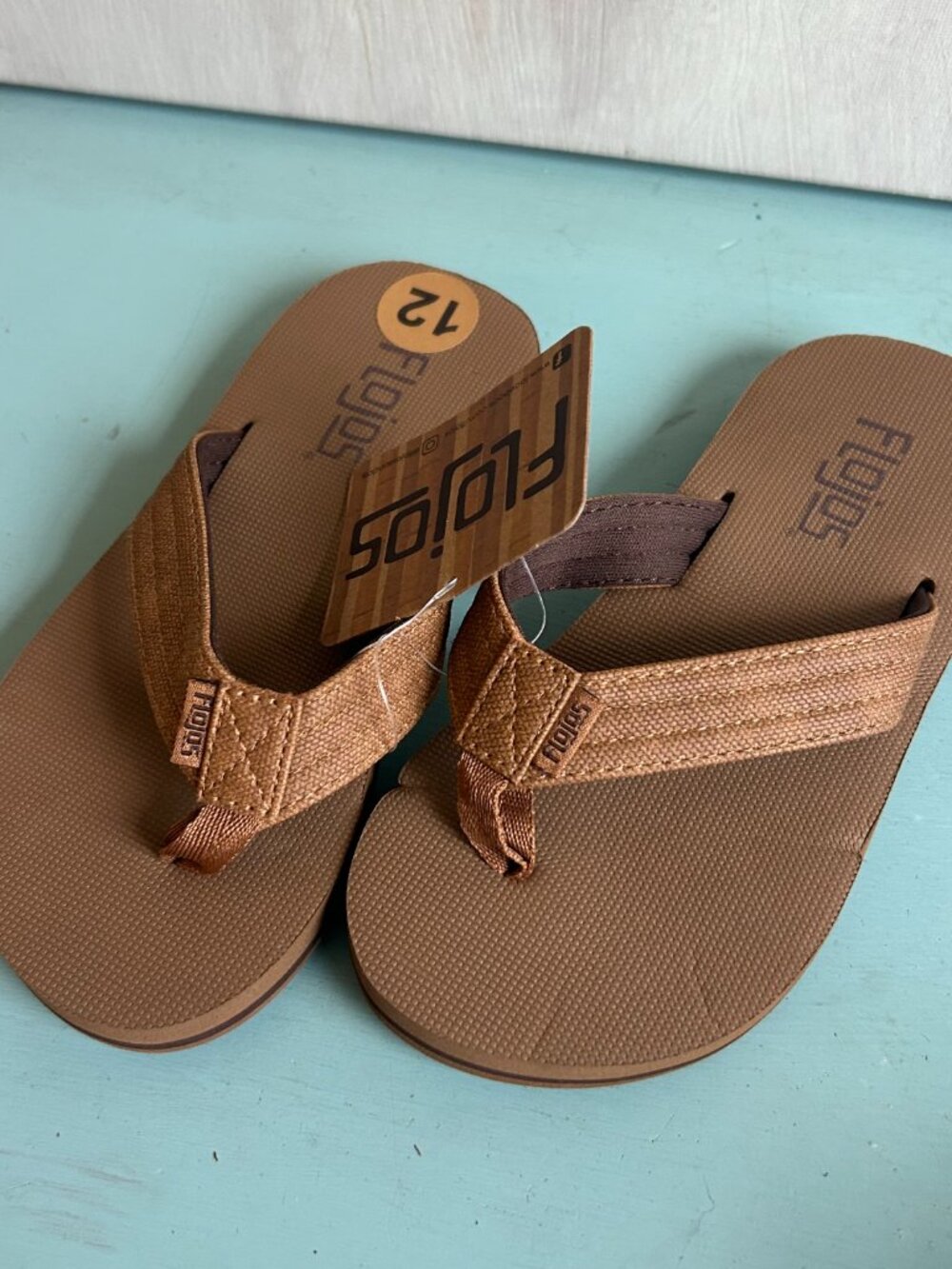 NWT FloJos Ryan Little Boys Sandal Flip Flop Size 12 Summer Beach Casual Preppy - Picture 3 of 10
